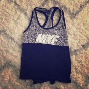 Nike white and black tang top
